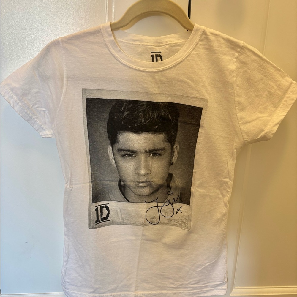 RARE Zayn Malik 1D One Direction Collectible Polaroid Juniors T-Shirt - Picture 2 of 5